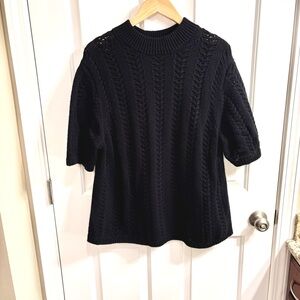 TALL GAP Black Short Sleeve Mock Neck Knit Sweater XXL Tall